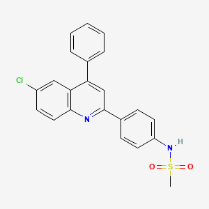 N-[4-(6-chloro-4-phenylquinolin-2-yl)phenyl]methanesulfonamide