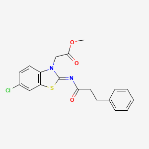 (Z)-methyl 2-(6-chloro-2-((3-phenylpropanoyl)imino)benzo[d]thiazol-3(2H)-yl)acetate