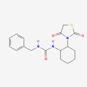 molecular formula C17H21N3O3S B2457143 1-Benzyl-3-(2-(2,4-dioxothiazolidin-3-yl)cyclohexyl)urea CAS No. 1207034-35-2