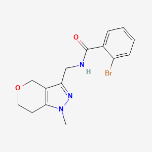 2-bromo-N-((1-methyl-1,4,6,7-tetrahydropyrano[4,3-c]pyrazol-3-yl)methyl)benzamide