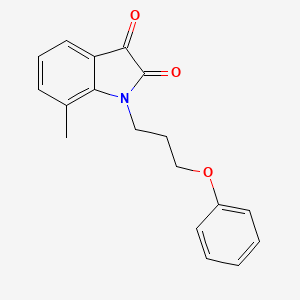 molecular formula C18H17NO3 B2457150 7-Methyl-1-(3-phenoxy-propyl)-1H-indole-2,3-dione CAS No. 620932-20-9