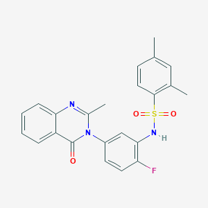 N-(2-fluoro-5-(2-methyl-4-oxoquinazolin-3(4H)-yl)phenyl)-2,4-dimethylbenzenesulfonamide