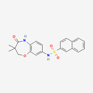 N-(3,3-dimethyl-4-oxo-2,3,4,5-tetrahydrobenzo[b][1,4]oxazepin-8-yl)naphthalene-2-sulfonamide