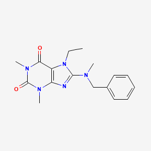 molecular formula C17H21N5O2 B2457162 8-(benzyl(methyl)amino)-7-ethyl-1,3-dimethyl-1H-purine-2,6(3H,7H)-dione CAS No. 919021-02-6