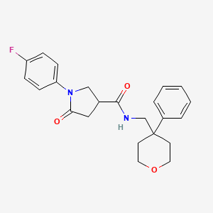 1-(4-fluorophenyl)-5-oxo-N-((4-phenyltetrahydro-2H-pyran-4-yl)methyl)pyrrolidine-3-carboxamide