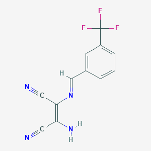 (Z)-2-amino-3-[[3-(trifluoromethyl)phenyl]methylideneamino]but-2-enedinitrile