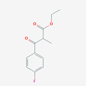molecular formula C12H13FO3 B2457178 3-(4-Fluoro-phenyl)-2-methyl-3-oxo-propionic acid ethyl ester CAS No. 1373511-20-6