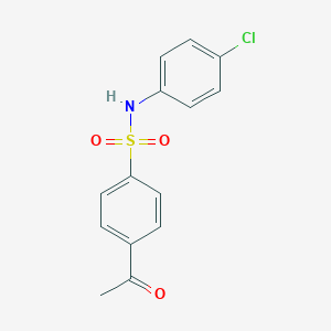 molecular formula C14H12ClNO3S B024572 4-acetyl-N-(4-chlorophenyl)benzenesulfonamide CAS No. 110820-15-0