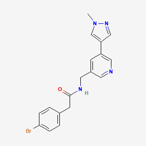 2-(4-bromophenyl)-N-((5-(1-methyl-1H-pyrazol-4-yl)pyridin-3-yl)methyl)acetamide