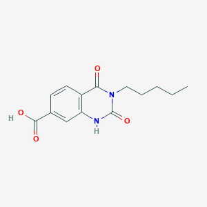 molecular formula C14H16N2O4 B2457209 2,4-Dioxo-3-pentyl-1,2,3,4-tetrahydroquinazoline-7-carboxylic acid CAS No. 892262-14-5
