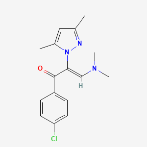 (Z)-1-(4-chlorophenyl)-3-(dimethylamino)-2-(3,5-dimethyl-1H-pyrazol-1-yl)-2-propen-1-one
