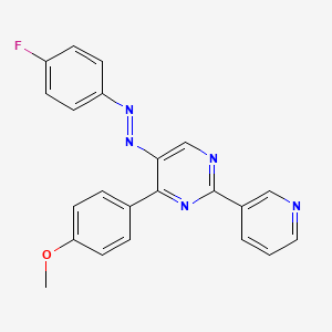 5-[2-(4-Fluorophenyl)diazenyl]-4-(4-methoxyphenyl)-2-(3-pyridinyl)pyrimidine