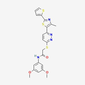 N-(3,5-dimethoxyphenyl)-2-((6-(4-methyl-2-(thiophen-2-yl)thiazol-5-yl)pyridazin-3-yl)thio)acetamide