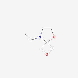 molecular formula C7H13NO2 B2457227 8-Ethyl-2,5-dioxa-8-azaspiro[3.4]octane CAS No. 1556097-32-5