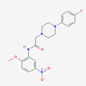 2-[4-(4-fluorophenyl)piperazin-1-yl]-N-(2-methoxy-5-nitrophenyl)acetamide