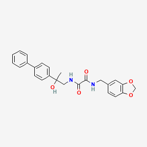 molecular formula C25H24N2O5 B2457231 N1-(2-([1,1'-biphenyl]-4-yl)-2-hydroxypropyl)-N2-(benzo[d][1,3]dioxol-5-ylmethyl)oxalamide CAS No. 1396771-80-4