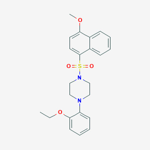 molecular formula C23H26N2O4S B245724 1-(2-Ethoxyphenyl)-4-[(4-methoxy-1-naphthyl)sulfonyl]piperazine 