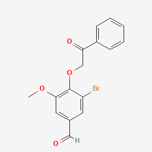 3-Bromo-5-methoxy-4-(2-oxo-2-phenylethoxy)benzaldehyde