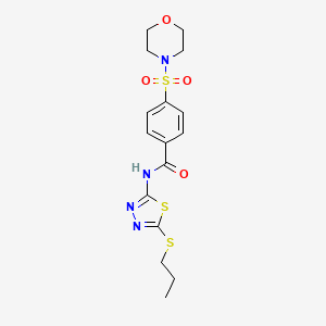 4-(morpholinosulfonyl)-N-(5-(propylthio)-1,3,4-thiadiazol-2-yl)benzamide