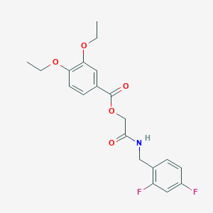 molecular formula C20H21F2NO5 B2457247 {[(2,4-Difluorophenyl)methyl]carbamoyl}methyl 3,4-diethoxybenzoate CAS No. 1794851-58-3