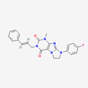 6-(4-fluorophenyl)-4-methyl-2-[(E)-3-phenylprop-2-enyl]-7,8-dihydropurino[7,8-a]imidazole-1,3-dione