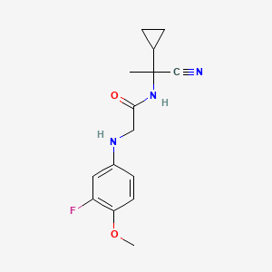 molecular formula C15H18FN3O2 B2457278 N-(1-cyano-1-cyclopropylethyl)-2-[(3-fluoro-4-methoxyphenyl)amino]acetamide CAS No. 1241169-20-9