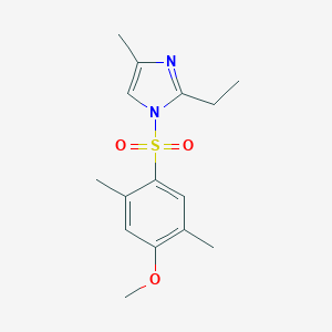molecular formula C15H20N2O3S B245728 2-Ethyl-1-(4-methoxy-2,5-dimethyl-benzenesulfonyl)-4-methyl-1H-imidazole 