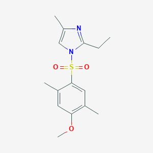 molecular formula C15H20N2O3S B245728 2-ethyl-1-(4-methoxy-2,5-dimethylbenzenesulfonyl)-4-methyl-1H-imidazole 