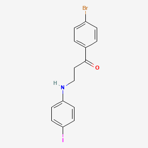 molecular formula C15H13BrINO B2457288 1-(4-Bromophenyl)-3-(4-iodoanilino)-1-propanone CAS No. 477320-52-8