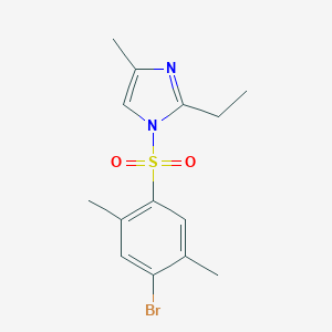 molecular formula C14H17BrN2O2S B245729 1-[(4-bromo-2,5-dimethylphenyl)sulfonyl]-2-ethyl-4-methyl-1H-imidazole 
