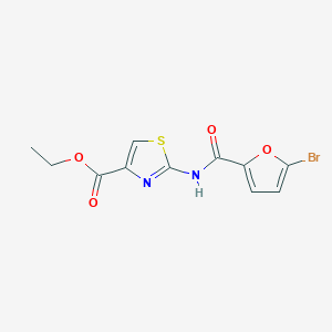 molecular formula C11H9BrN2O4S B2457293 2-(5-溴呋喃-2-甲酰胺)噻唑-4-羧酸乙酯 CAS No. 1170991-76-0