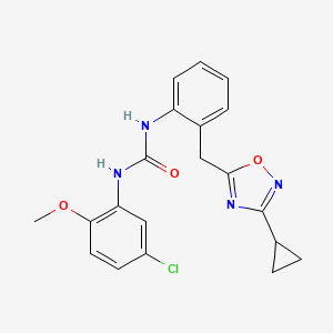 1-(5-Chloro-2-methoxyphenyl)-3-(2-((3-cyclopropyl-1,2,4-oxadiazol-5-yl)methyl)phenyl)urea