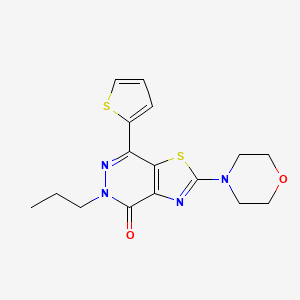 2-morpholino-5-propyl-7-(thiophen-2-yl)thiazolo[4,5-d]pyridazin-4(5H)-one