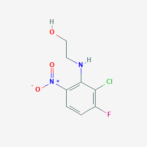 molecular formula C8H8ClFN2O3 B2457305 2-[(2-Chloro-3-fluoro-6-nitrophenyl)amino]ethanol CAS No. 1006390-14-2
