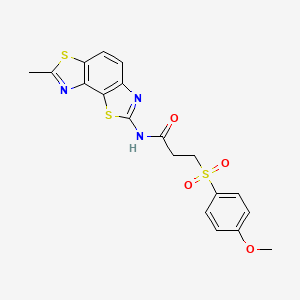 3-((4-methoxyphenyl)sulfonyl)-N-(7-methylbenzo[1,2-d:3,4-d']bis(thiazole)-2-yl)propanamide