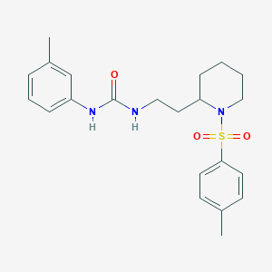 molecular formula C22H29N3O3S B2457307 1-(m-Tolyl)-3-(2-(1-tosylpiperidin-2-yl)ethyl)urea CAS No. 898450-47-0