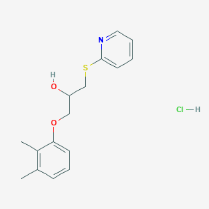 molecular formula C16H20ClNO2S B2457309 1-(2,3-Dimethylphenoxy)-3-(pyridin-2-ylthio)propan-2-ol hydrochloride CAS No. 1323621-63-1