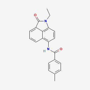 molecular formula C21H18N2O2 B2457312 N-(1-ethyl-2-oxo-1,2-dihydrobenzo[cd]indol-6-yl)-4-methylbenzamide CAS No. 312922-72-8