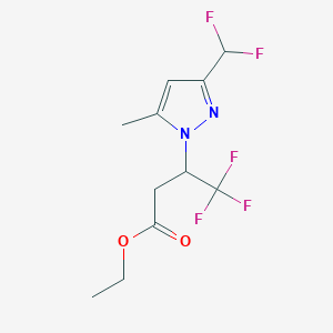 Ethyl 3-[3-(difluoromethyl)-5-methylpyrazol-1-yl]-4,4,4-trifluorobutanoate