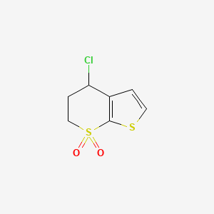 molecular formula C7H7ClO2S2 B2457316 4-chloro-5,6-dihydro-4H-thieno[2,3-b]thiopyran 7,7-dioxide CAS No. 866131-06-8