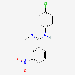 N-(4-chlorophenyl)-N'-methyl-3-nitrobenzenecarboximidamide