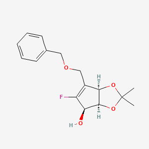 molecular formula C16H19FO4 B2457319 (3aS,4R,6aR)-6-[(benzyloxy)methyl]-5-fluoro-2,2-dimethyl-2H,3aH,4H,6aH-cyclopenta[d][1,3]dioxol-4-ol CAS No. 491578-02-0
