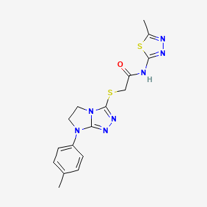 N-(5-methyl-1,3,4-thiadiazol-2-yl)-2-((7-(p-tolyl)-6,7-dihydro-5H-imidazo[2,1-c][1,2,4]triazol-3-yl)thio)acetamide
