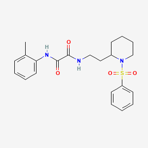 N1-(2-(1-(phenylsulfonyl)piperidin-2-yl)ethyl)-N2-(o-tolyl)oxalamide