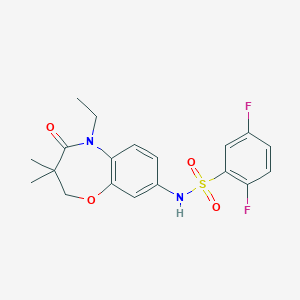 N-(5-ethyl-3,3-dimethyl-4-oxo-2,3,4,5-tetrahydrobenzo[b][1,4]oxazepin-8-yl)-2,5-difluorobenzenesulfonamide