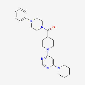 4-{4-[(4-Phenylpiperazin-1-yl)carbonyl]piperidin-1-yl}-6-piperidin-1-ylpyrimidine