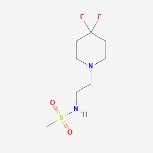 molecular formula C8H16F2N2O2S B2457342 N-[2-(4,4-difluoropiperidin-1-yl)ethyl]methanesulfonamide CAS No. 1823323-31-4