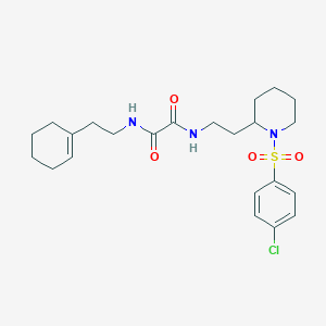 N1-(2-(1-((4-chlorophenyl)sulfonyl)piperidin-2-yl)ethyl)-N2-(2-(cyclohex-1-en-1-yl)ethyl)oxalamide