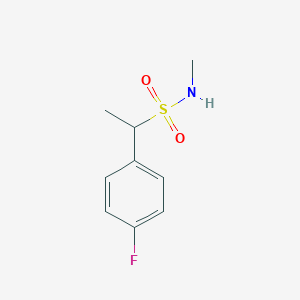 molecular formula C9H12FNO2S B2457344 1-(4-Fluorophenyl)-N-methylethanesulfonamide CAS No. 2137735-50-1