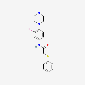 N-[3-fluoro-4-(4-methylpiperazino)phenyl]-2-[(4-methylphenyl)sulfanyl]acetamide